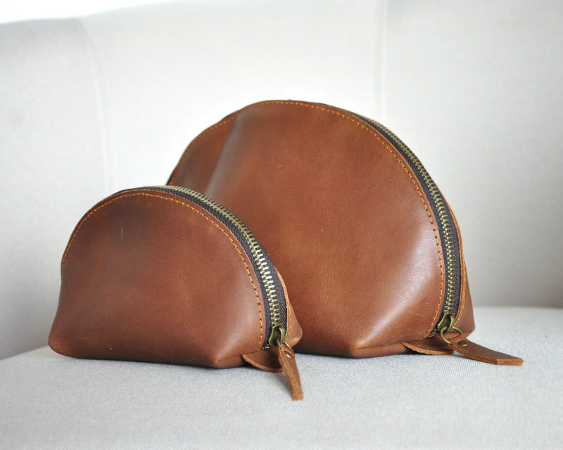 Cosmetic Pouches - Brown
