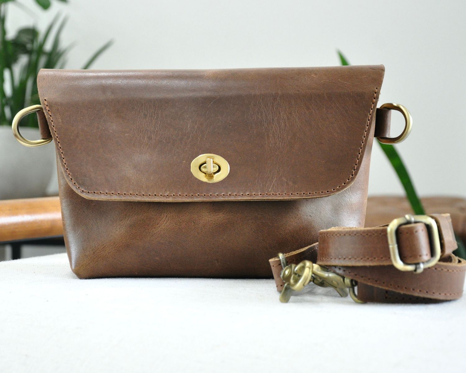 Handmade Leather Belt Bag