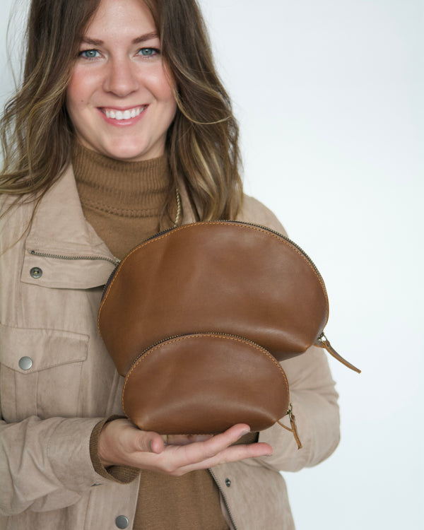 Cosmetic Bag Set - Brown